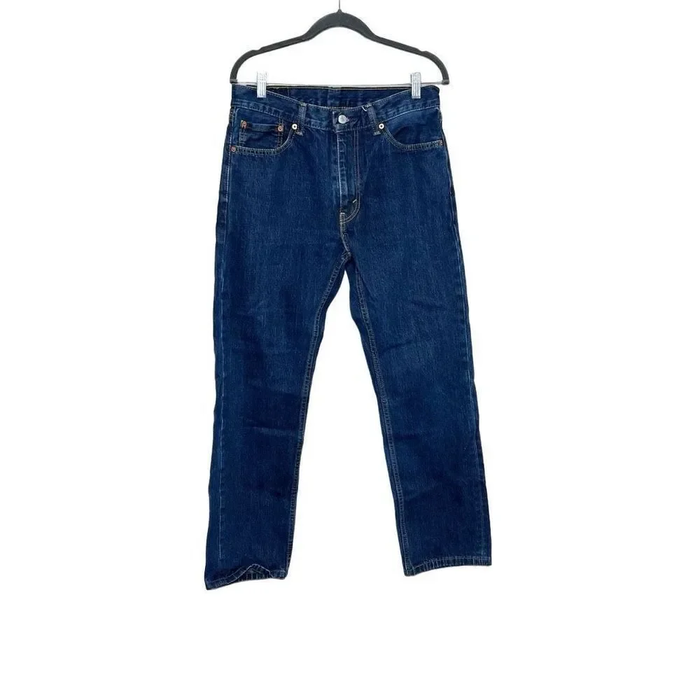 Levi’s dark wash 505 straight leg jeans 33 X 32